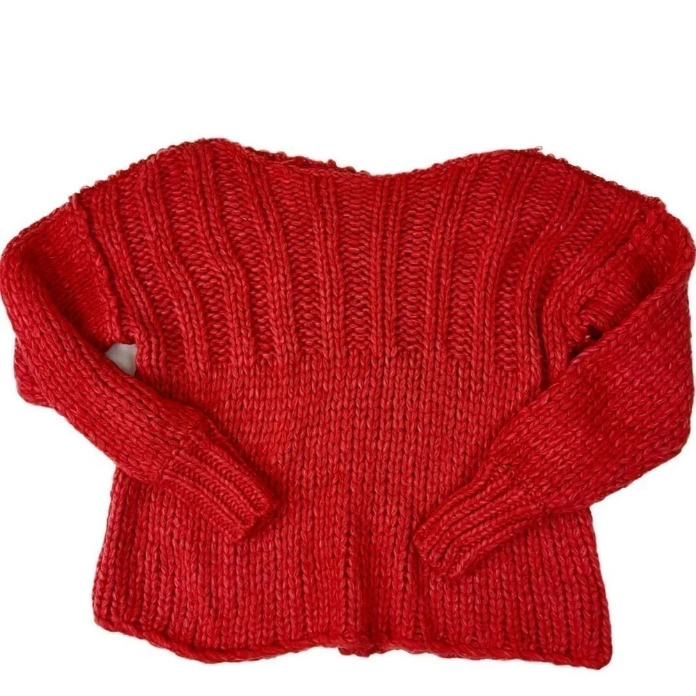 NWOT - Free People Be There Pullover Chunky Knit Sweater - Coral Clay - Size XS